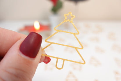 Gold Christmas Tree Table Confetti