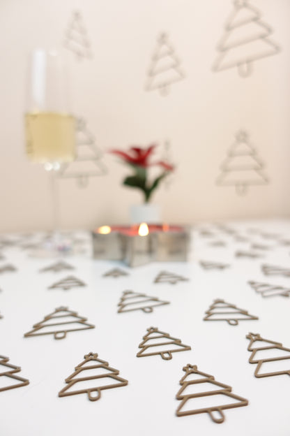 Bronze Christmas Tree Table Confetti