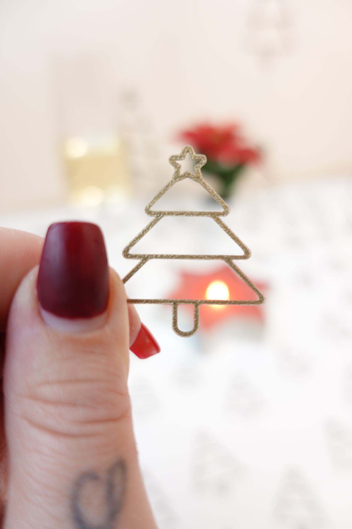 Bronze Christmas Tree Table Confetti