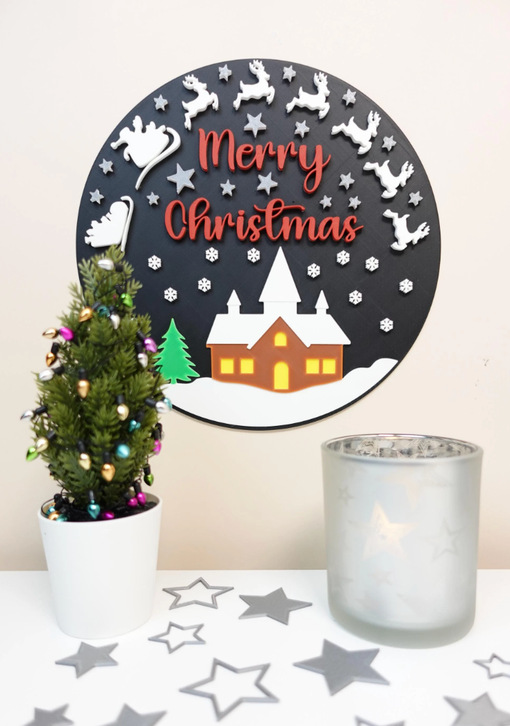 Merry Christmas Wall Plaque