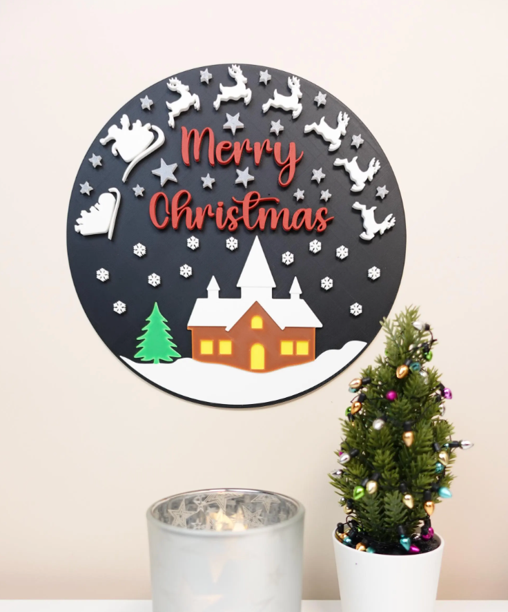 Merry Christmas Wall Plaque