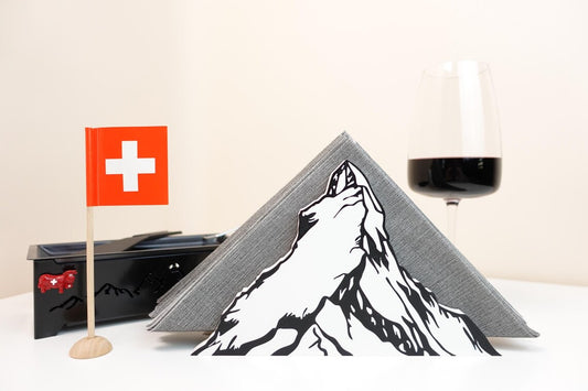 Swiss Alps Napkin Holder - Matterhorn Inspired Table Decor