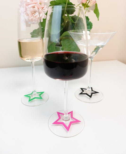 Set of Star Wine Glass Charms