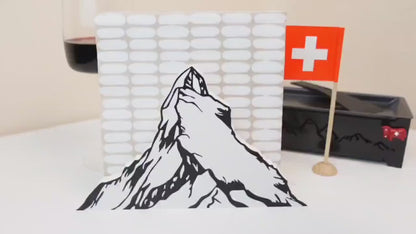 Swiss Alps Napkin Holder - Matterhorn Inspired Table Decor